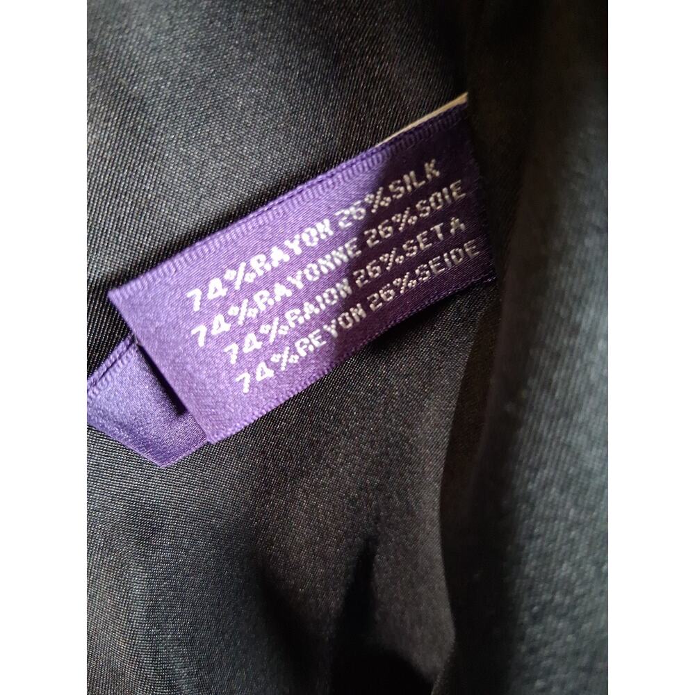 Vtg Ralph Lauren Purple Label Collection Black Velvet Blazer Jacket Womens Sz 8 - Picture 4 of 16
